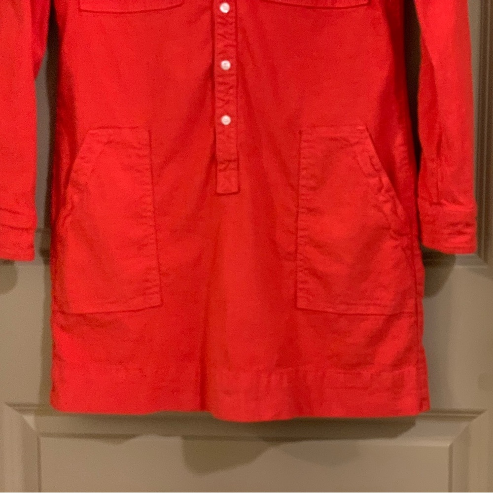 Frank & Eileen Southern Ireland Linen Blend Utility Mini Dress Red Size XS - Picture 9 of 16